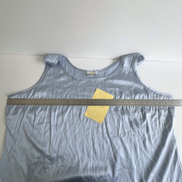 Kathleen Kirkwood Tank Top Womens 3XL Blue Silk Blend Lace Trim Y2K Luxury NWT - Picture 9 of 10
